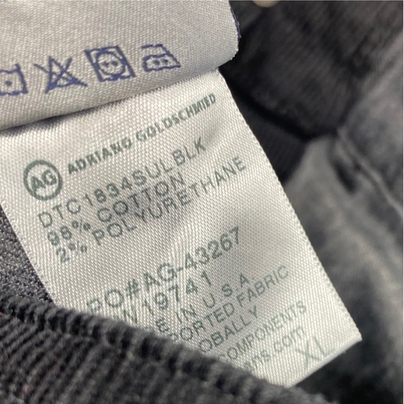 Adriano Goldschmied AG Gwendolyn Utility Overalls Corduroy Women’s Black Size XL - Picture 9 of 10